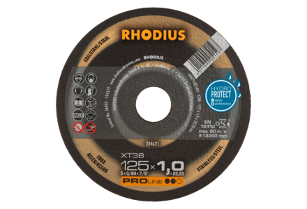 Rhodius XT38 doorslijpschijf 125x1 50 stuks + Quick nut set