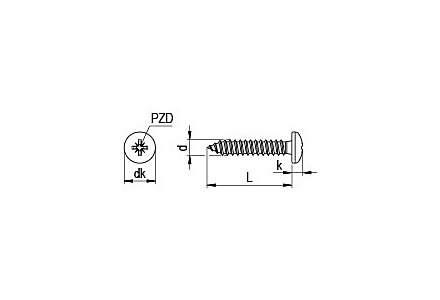 Zelftappers DIN 7981 pozidrive 2,9x9,5 verzinkt 100 stuks