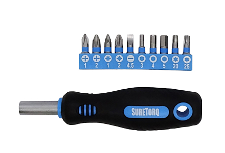 SureTorq bits set met schroevendraaier