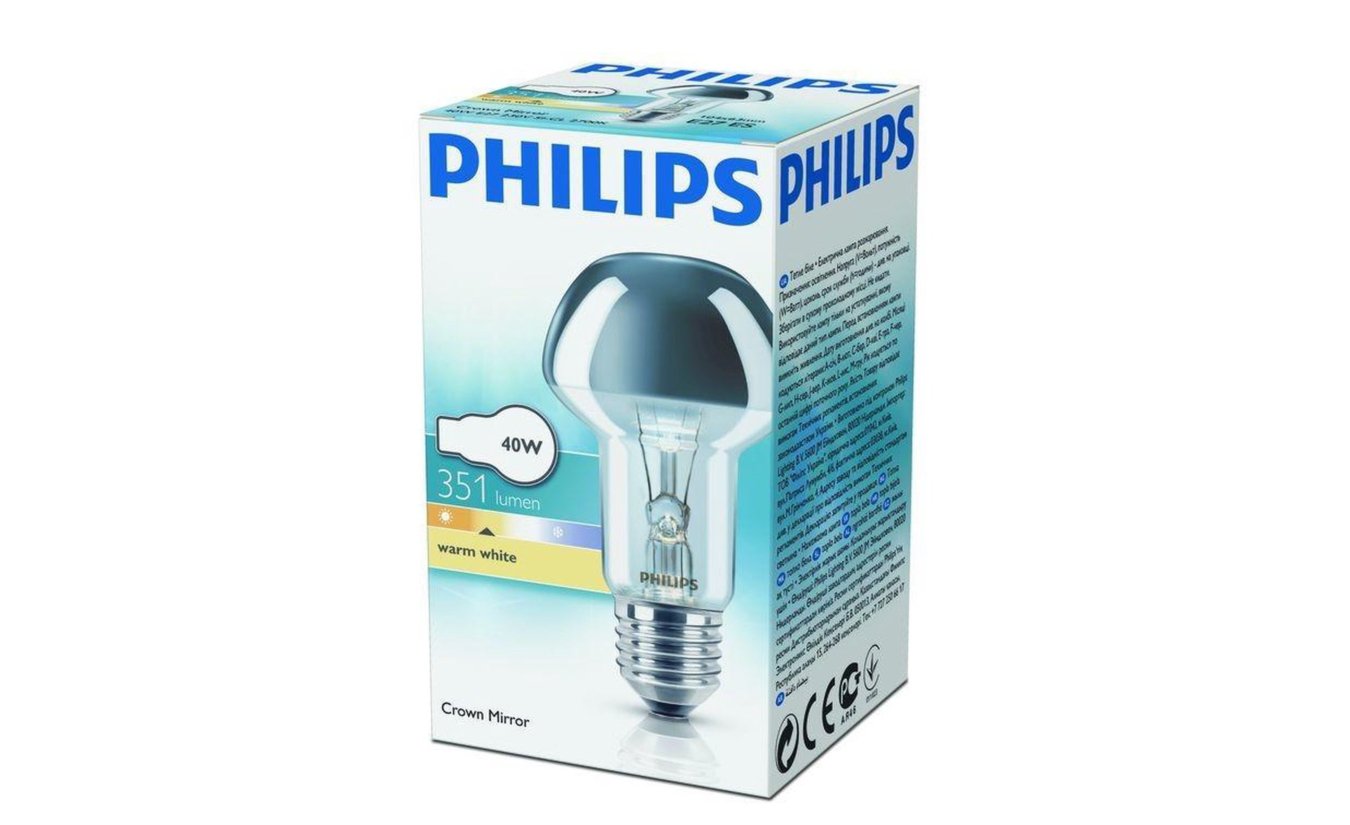 Maar Hoofd Implicaties Philips refelctorlamp 40watt E27 351 lumen warm wit kopspiegel