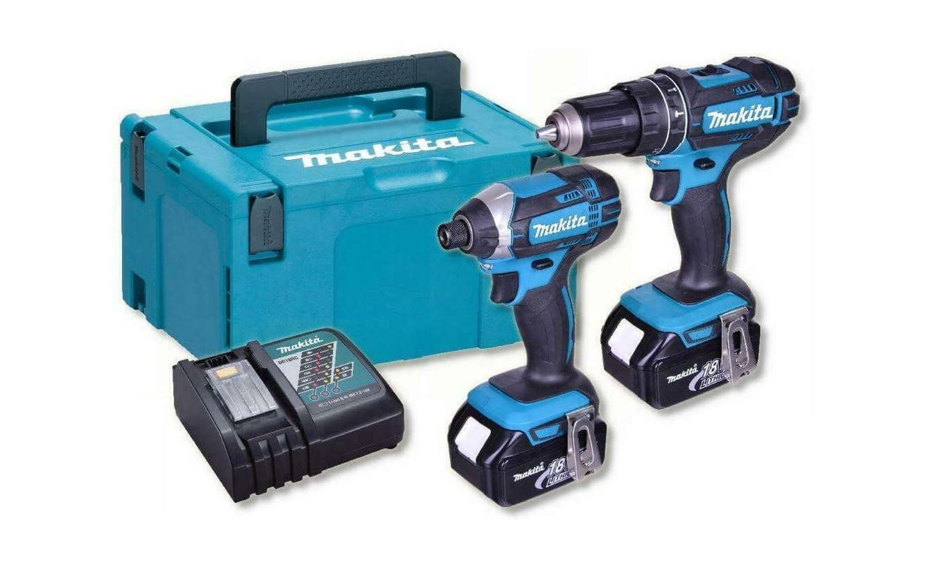 knoop lucht Assimilatie Makita combiset 18V 3x 5 ampere in systainer