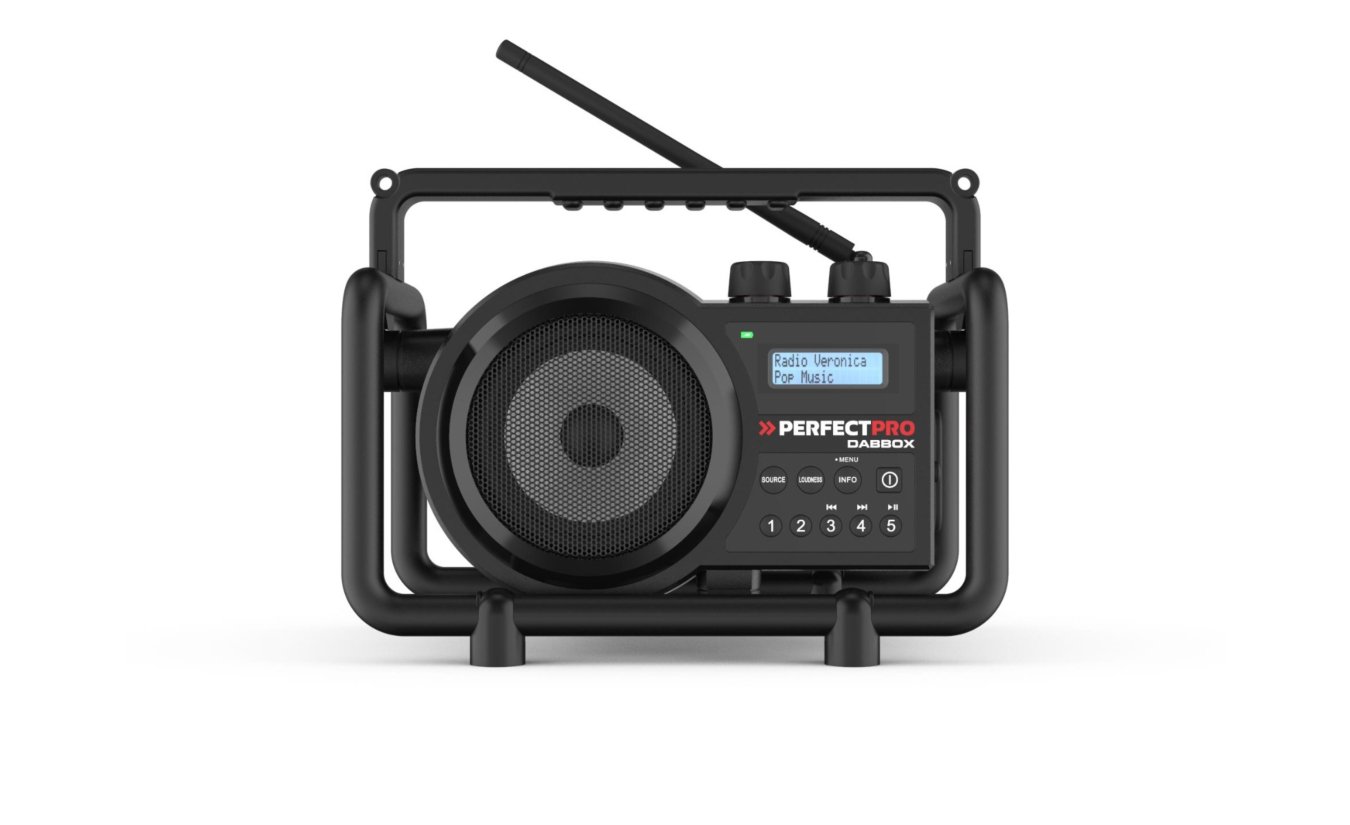 Bevestigen vrijgesteld onderwerp Perfectpro DAB+box digitale bouwradio oplaadbaar